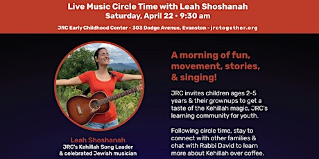 JRC’s Live Music Circle Time with Leah Shoshanah