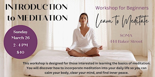 Introduction to Meditation: A Workshop for Beginners
