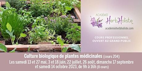 Culture biologique de plantes médicinales (cours 204)