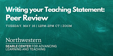 Writing Your Teaching Statement: Peer Review primary image