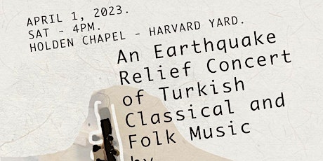 An Earthquake Relief Concert of Turkish Classical and Folk Music