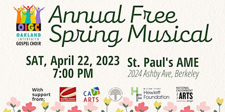 4/22: Annual Free Spring Musical