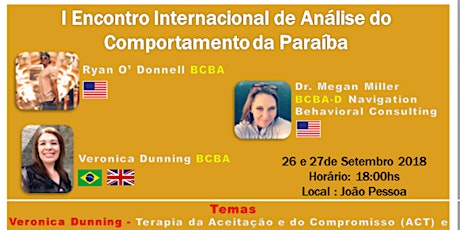 Imagem principal do evento I Encontro Internacional de Análise do Comportamento da Paraíba