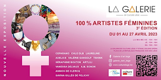 Invitation pour l'exposition « 100% Artistes Féminines - 3e Edition »