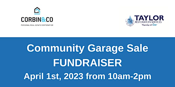 Community Garage Sale Fundraiser - April 1st
