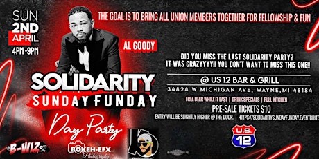 Solidarity Sunday Funday @ US 12 Bar & Grill