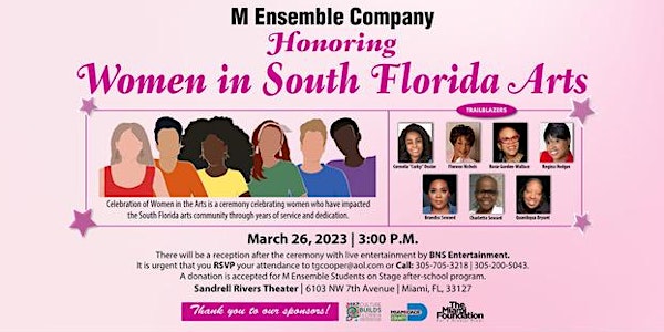 M Ensemble Company  Honoring Women in South Florida Arts