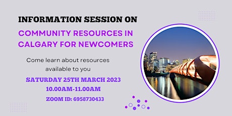 Information Session on Community Resources for Newcomers in Calgary