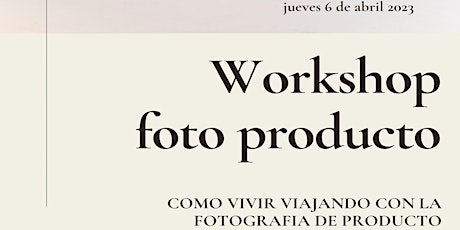 Workshop Fotografia de producto
