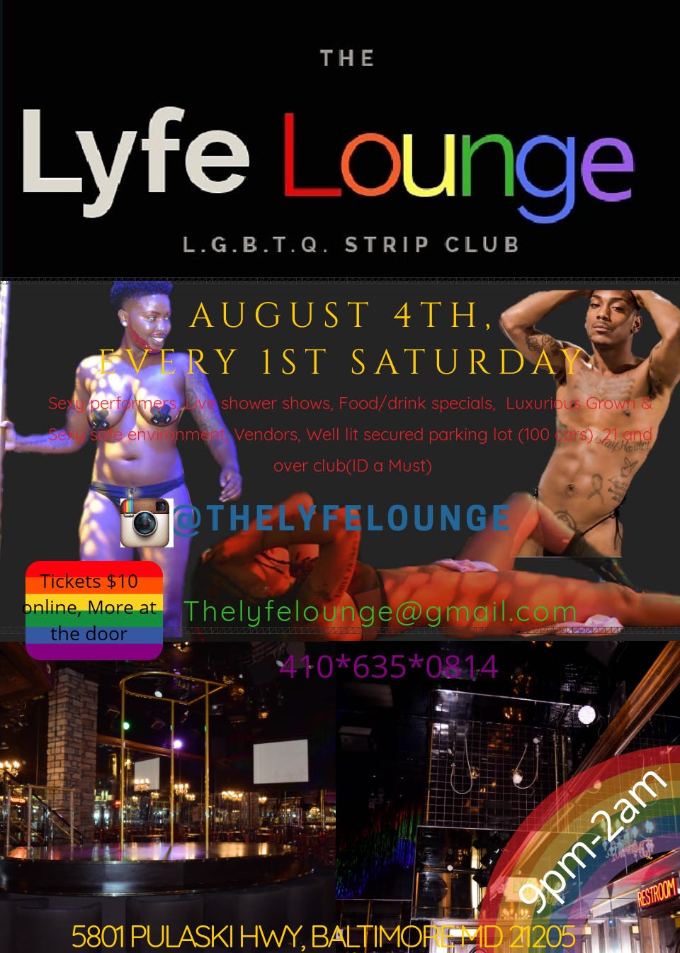 The Lyfe Lounge, L.G.B.T.Q. Strip Club