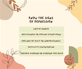 Know the signs of Anxiety & Depression