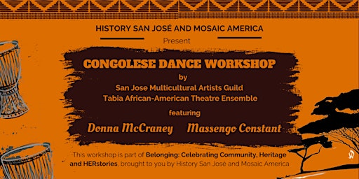 Congolese Dance Workshop at Mosaic’s Mar26 event at History Park