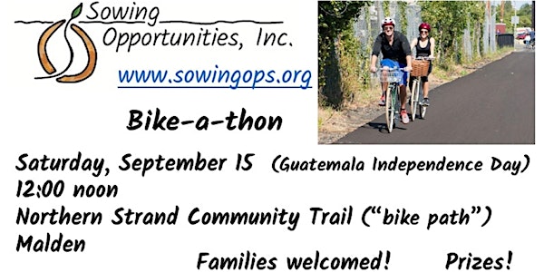 Bike-a-thon Fundraiser for Sowing Opportunities, Inc.