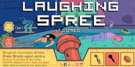 Laughing Spree: English Comedy on a BOAT (FREE SHOTS) 28.03.