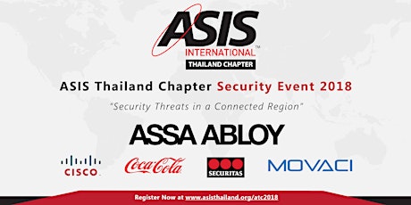 ASIS Thailand Chapter Security Event 2018 primary image