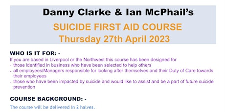 SUICIDE FIRST AID COURSE primary image
