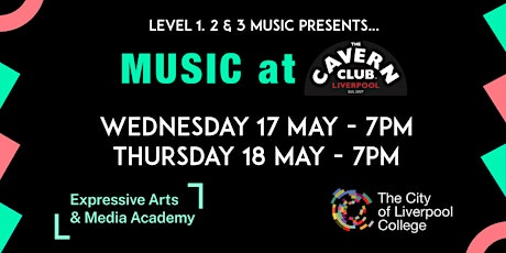 Music at The Cavern Club Level 3 Year 1 & 2  (18+ after 8pm) primary image