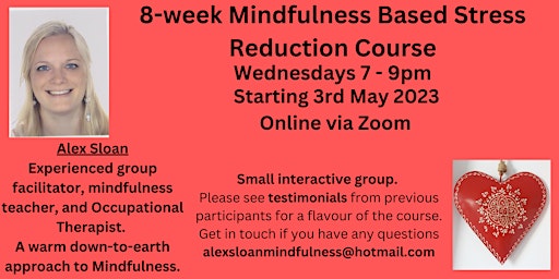 Mindfulness Based Stress Reduction Course 8 weeks (UK)