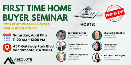 First Time Home  Buyer Seminar