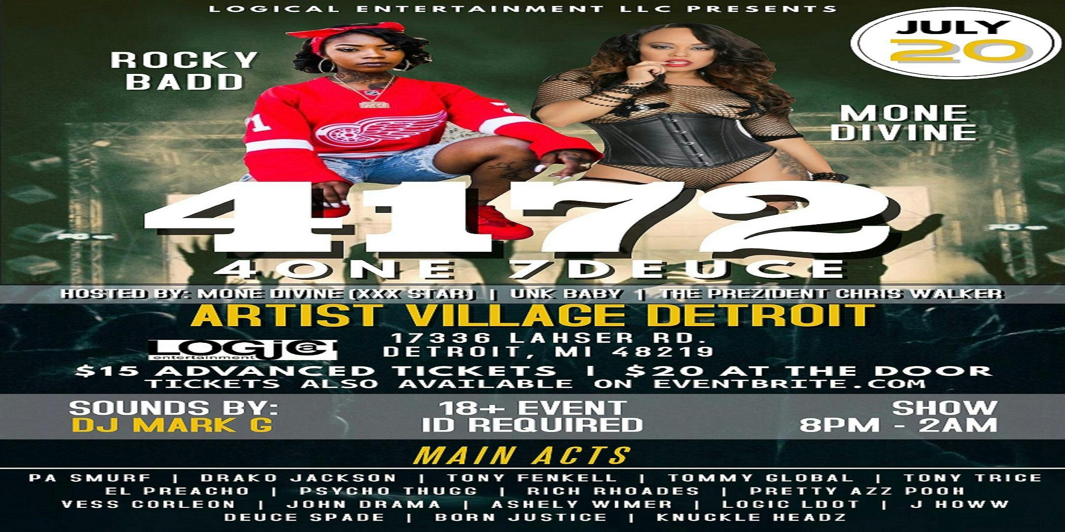 4172 Concert and Release Party Staring Rocky Badd & Mone Divine