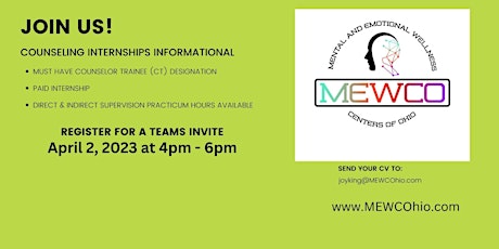 MEWCO Internship Informational Session