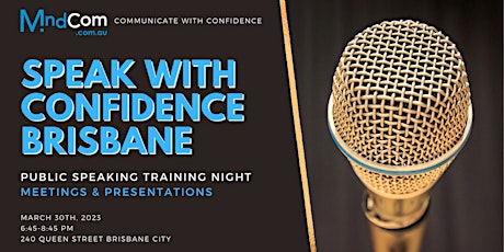 Speak with Confidence - Public Speaking training night primary image