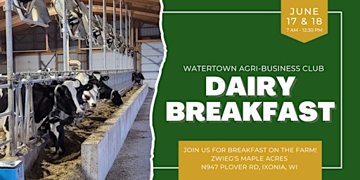 Imagen principal de Watertown Agri-Business Club's Breakfast on the Farm