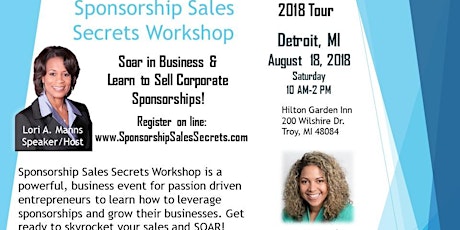 Sponsorship Sales Secrets Workshop- Detroit primary image