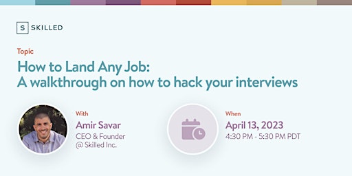 Learn How to Hack Your Own Interviews & Land Any Job