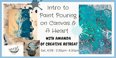 Intro to Paint Pouring on Canvas  w/ Amanda  of Creative Retreat