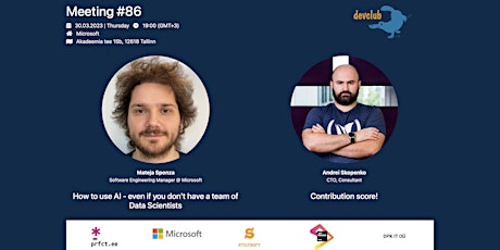 Immagine principale di Devclub 86 @ Microsoft 30.03.2023 