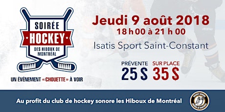 SOIRÉE HOCKEY DES HIBOUX DE MONTRÉAL primary image