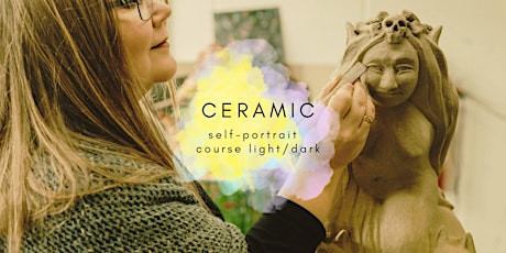 Ceramics Course Self-Portrait Light/Dark