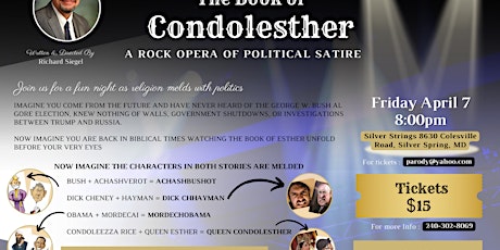The Book of Condolesther A Purim Spiel, Rock Opera and political revue