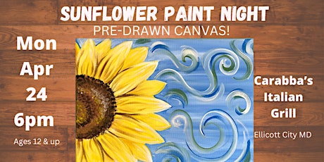 Sunflower Paint Night at Carrabba's w/ Maryland Craft Parties