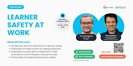 Free Event - Learner Safety at Work primary image