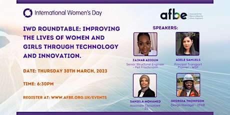 IWD Roundtable Event: Improving the lives of women  through technology