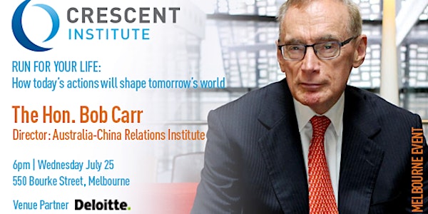 Bob Carr at the Crescent Institute Melbourne