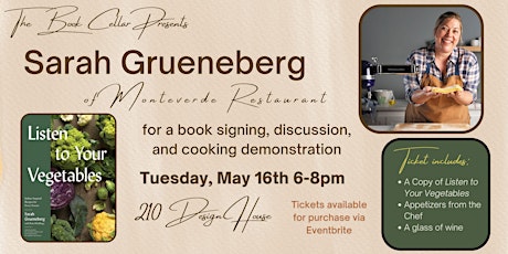 Chef Sarah Grueneberg Cooking Demonstration and Book Signing
