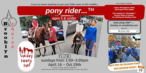 Be pony rider...