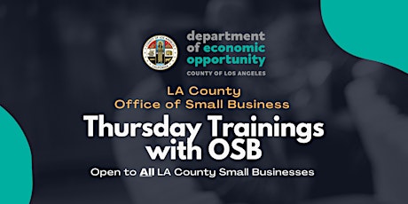 Thursday Trainings with OSB primary image