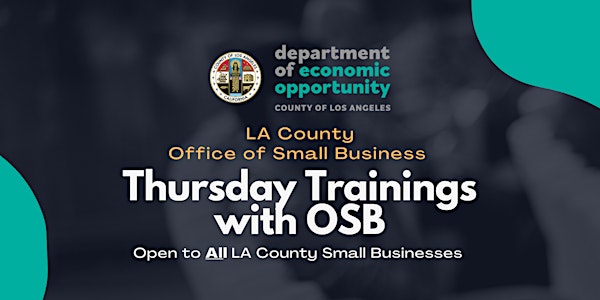 Thursday Trainings with OSB