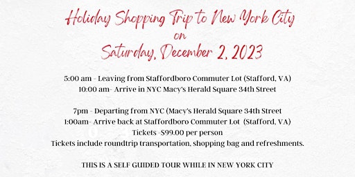 Riddick Entertainment & Events 16th Annual Holiday Shopping Trip to NYC