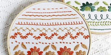 Workshops at Alma's : Beginner Embroidery Sampler