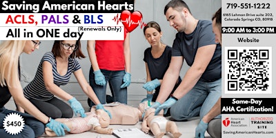 Imagem principal de AHA ACLS/PALS/BLS Renewal All In One Day.