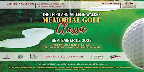 The 2023 Leon Walker Memorial Golf Classic