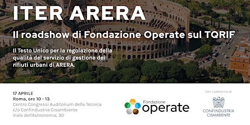 ITER ARERA  a ROMA | Il TQRIF 15/22: gestione strategica dei rifiuti.