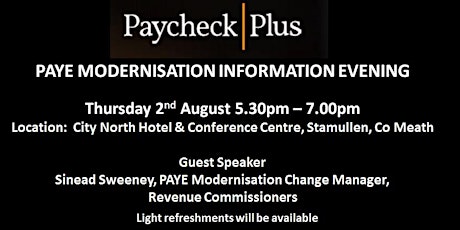 PAYE MODERNISATION INFORMATION EVENING primary image