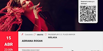 Concierto de Adriana Rogan - Pause&Play C.C. Plaza Mayor (Málaga)