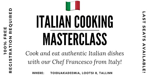 Italian Cooking Workshop - [FREE - limited seats]
